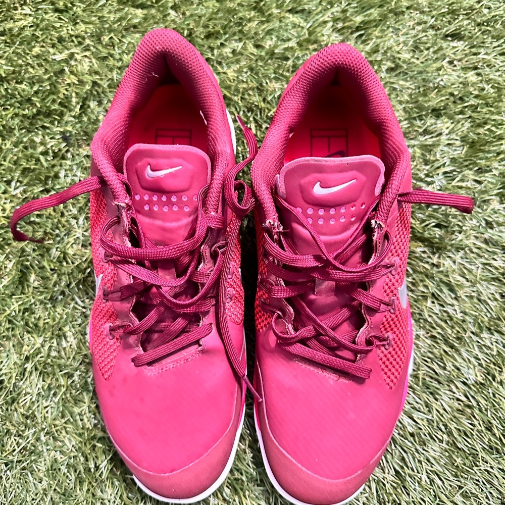 Nike Pink Sneakers with Monochromatic Design